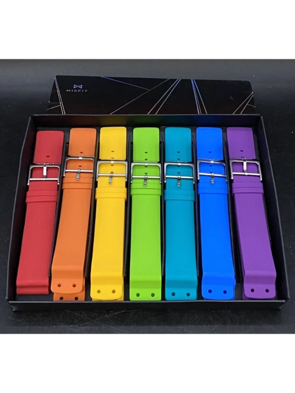 Misfit Silicone Watch Bands Boxed Set Prism Live In Colors Rainbow Pride